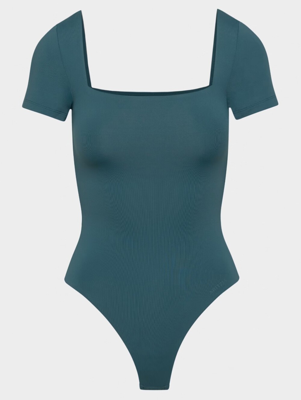 Aritzia Contour Square Neck Bodysuit Sz XL Tourmaline Teal Body Contour Shaping